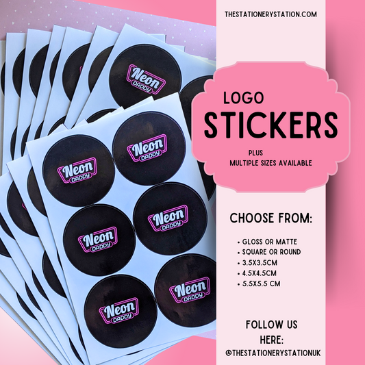 Custom Logo Stickers (10 Sheets)