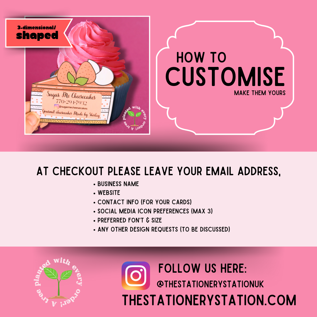 Cheesecake Business Cards | Made To Order